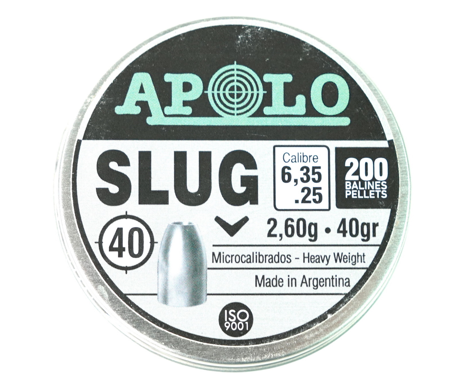Пуля пневматическая "Slug" к.6,35мм (2,6г., 40gr., 200шт.)