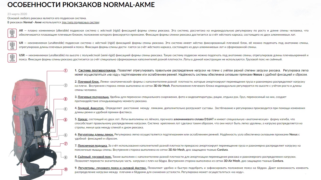 Рюкзак Normal "Улисс 85 Pro"