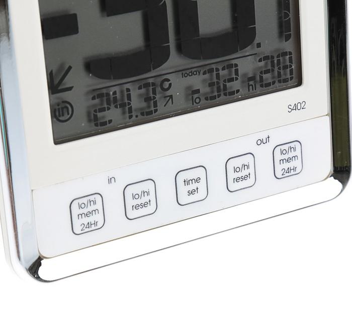 Термометр (большой дисплей, слоновая кость/белый) цифровой