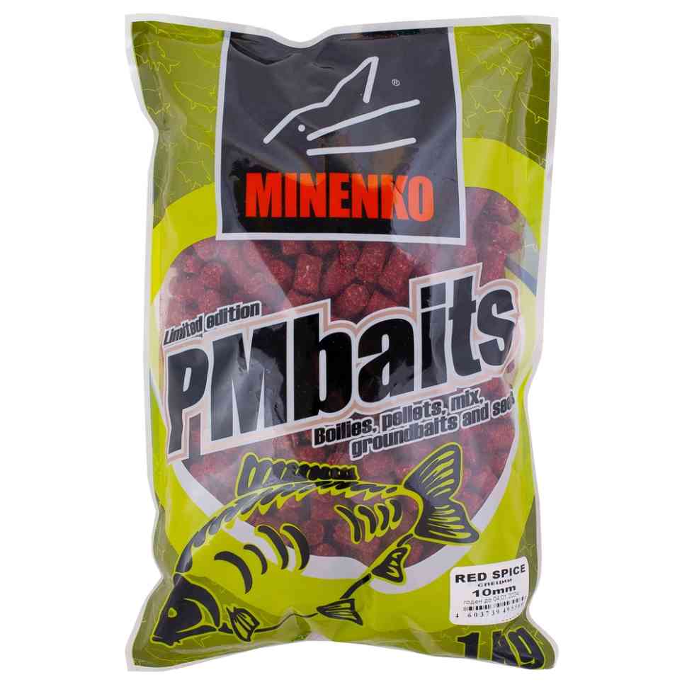 Пеллетс "Pmbaits", красные специи, 10мм, 1кг Пеллетс "Pmbaits", красные специи, 10мм, 1кг